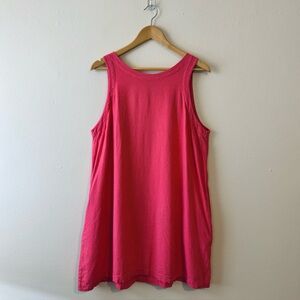 A New Day Hot Pink Linen Blend Knee Length Dress Size L